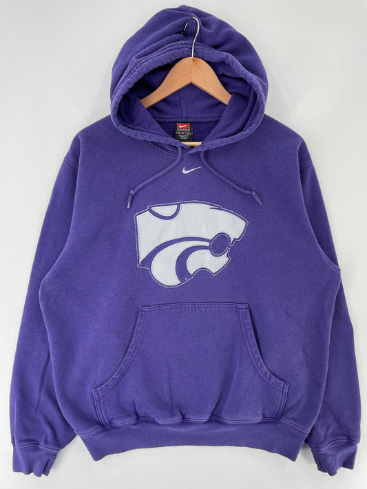 00’ NIKE x KANSAS STATE Size S Vintage College Hoodie Sweat-Shirt / E8039S