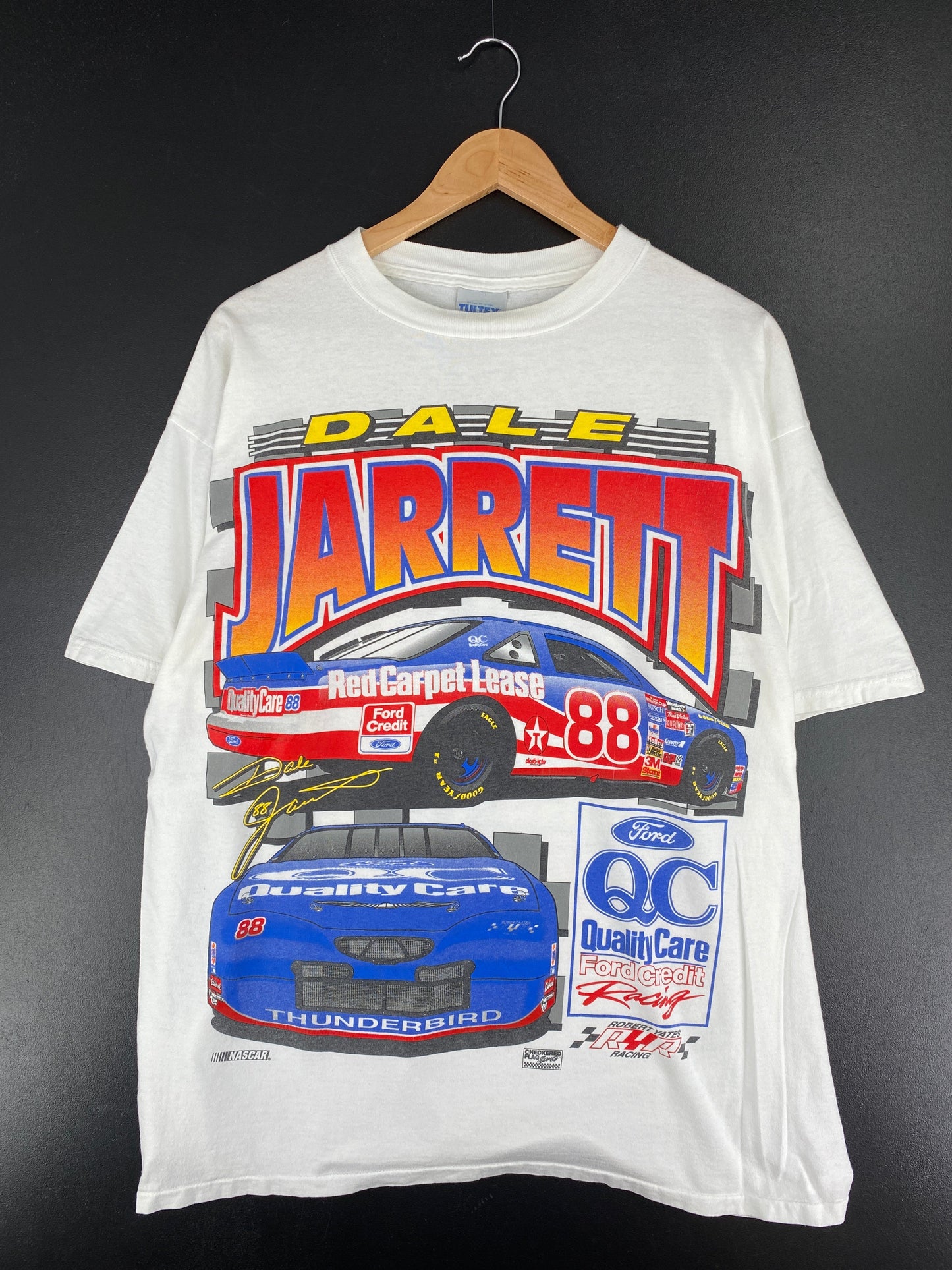 90's NASCAR DALE JARRETT Size XL Vintage Racing T-shirt / E7152T