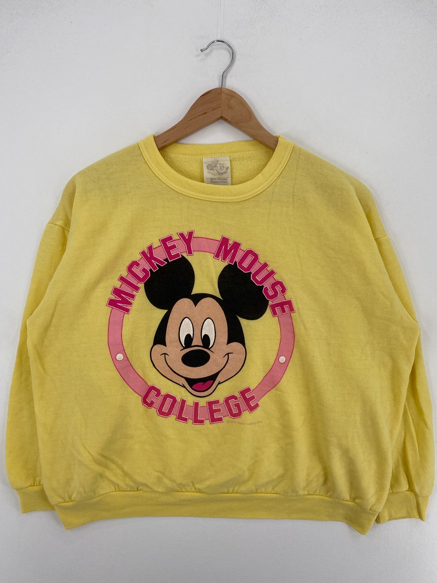 .90's DISNEY MICKEY Made in USA Size M Vintage Sweat-shirt / E8155S