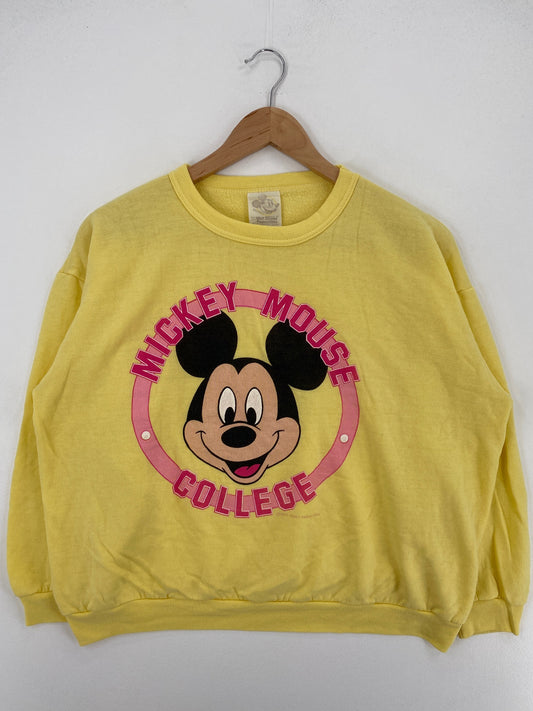 .90's DISNEY MICKEY Made in USA Size M Vintage Sweat-shirt / E8155S
