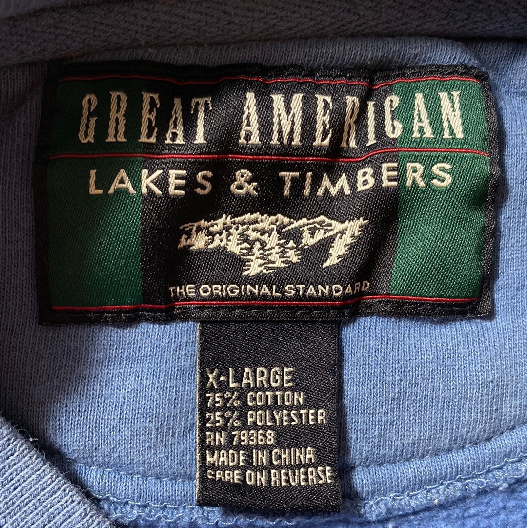 Vintage WOLF AMERICAN WILDERNESS Size XL Animal Sweat-Shirt / G6009S