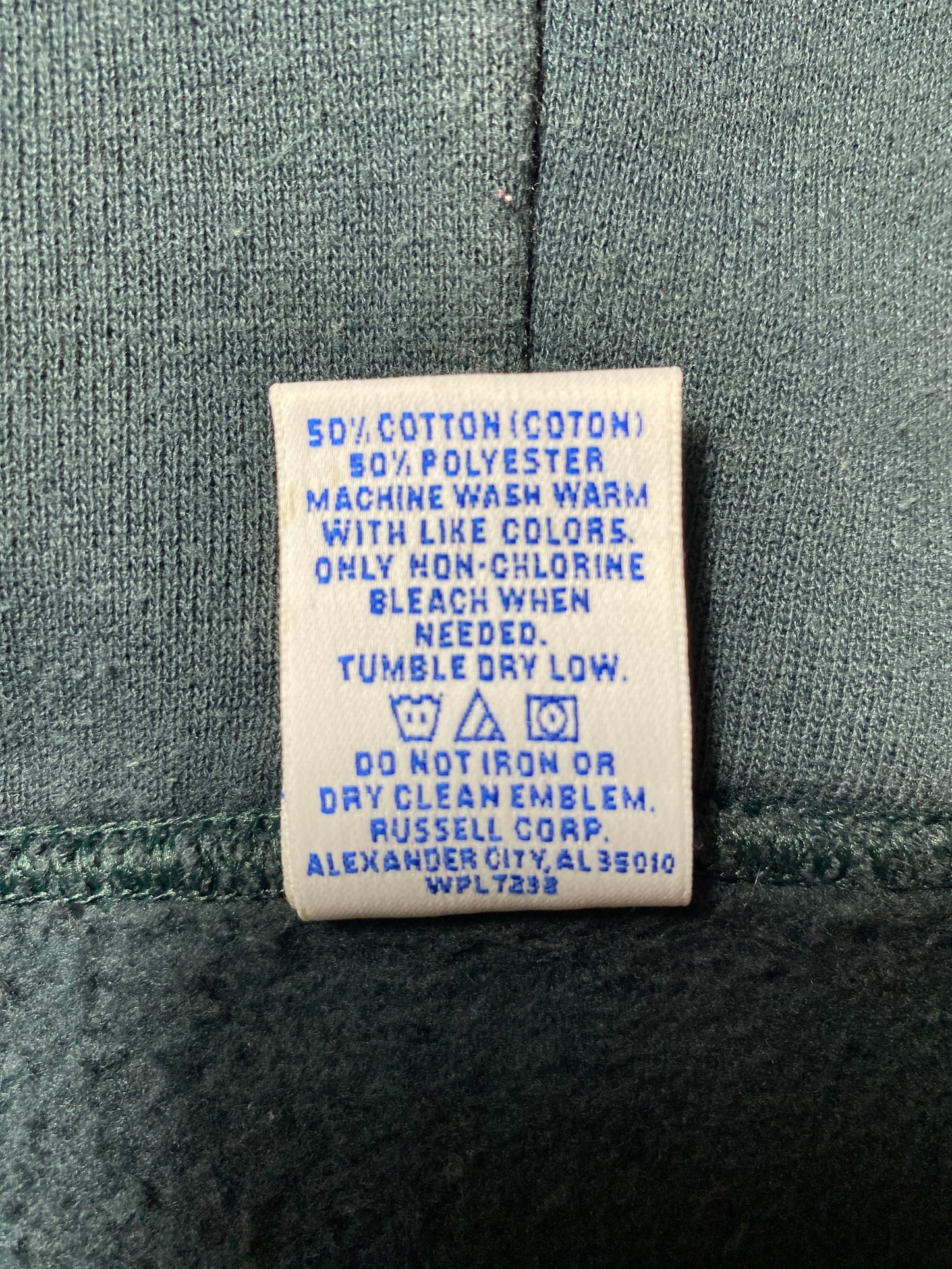 00’ RUSSELL Size XL Zip-up Hoodie Sweat-Shirt / F301S