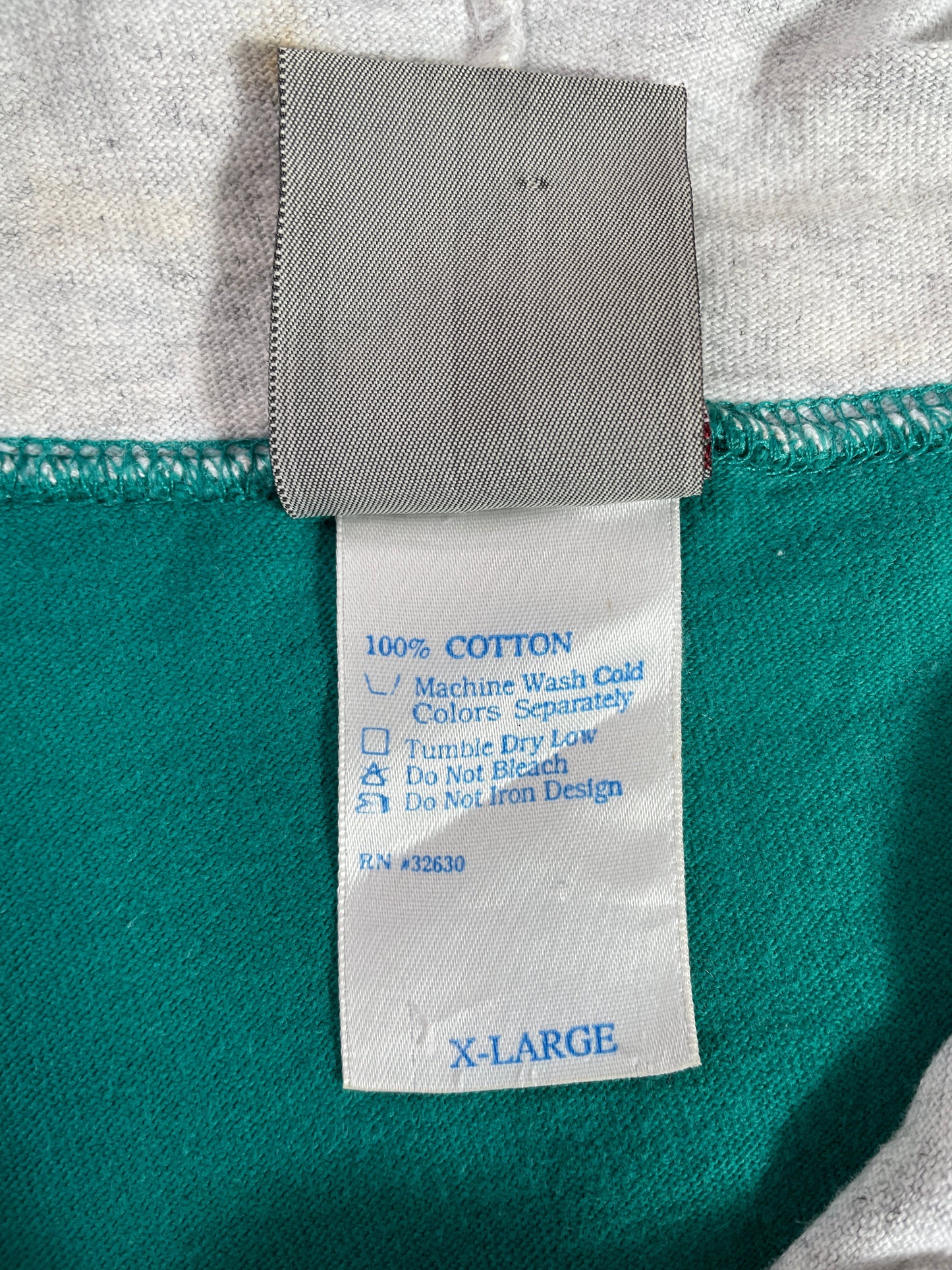 1992 MIAMI DOLPHINS Made in USA Size XL Vintage NFL Hoodie T-shirt / F4573T