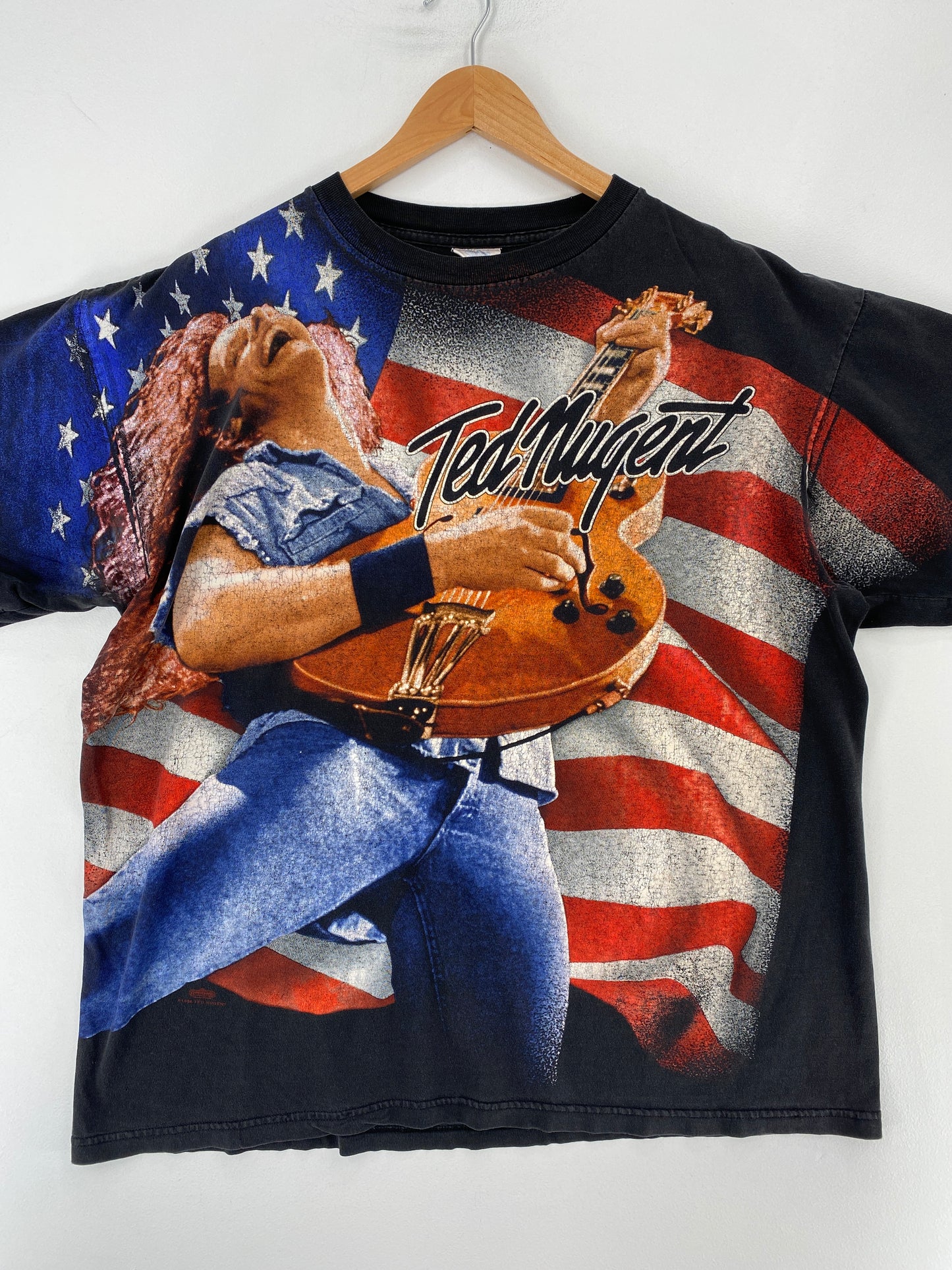 .90’s TED NUGENT Size XL Vintage T-Shirt / E8736T