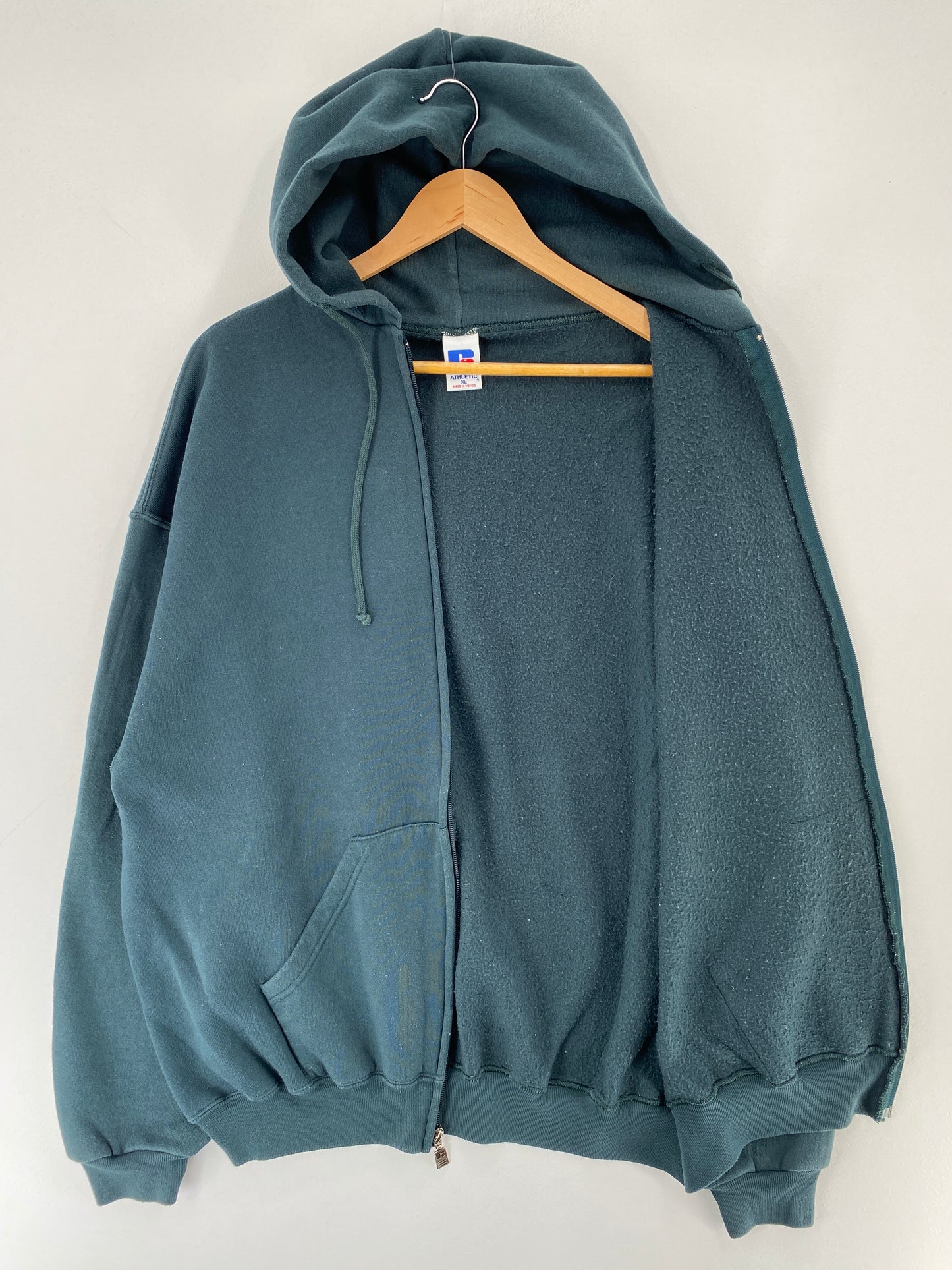 00’ RUSSELL Size XL Zip-up Hoodie Sweat-Shirt / F301S