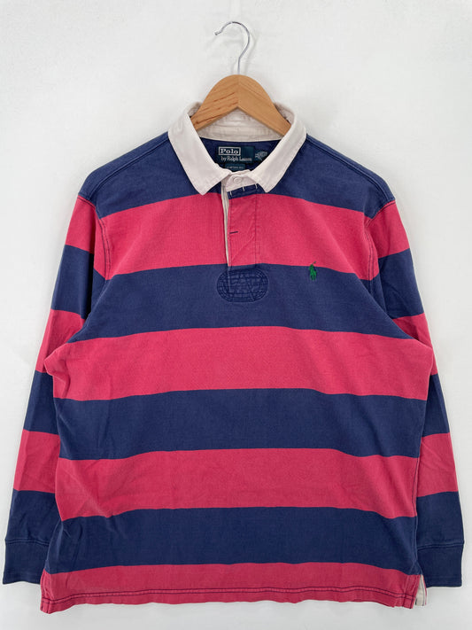 90’s POLO RALPH LAUREN Size XL Vintage Rugby-Shirt / G1325R
