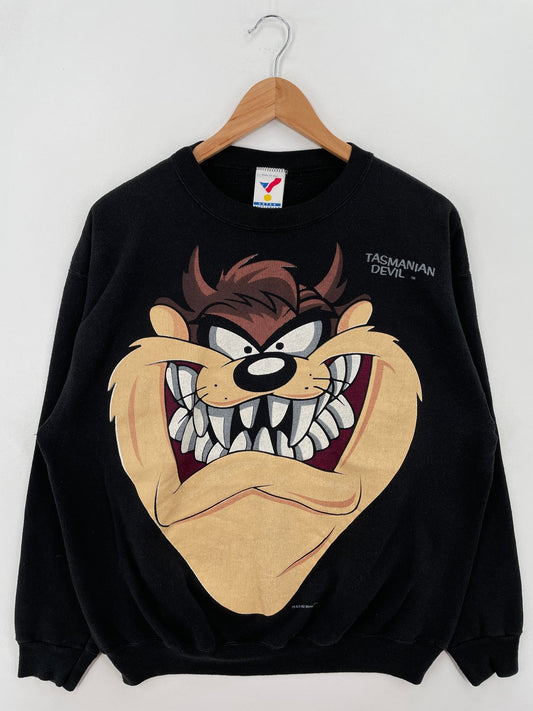 1993 LOONEY TUNES TAZ Size L Vintage Sweat-shirt / E9293S