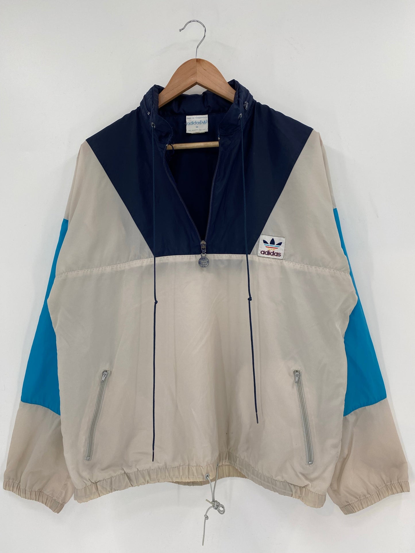 90's ADIDAS Size M Vintage Half Zip Nylon Jacket/ F6841N