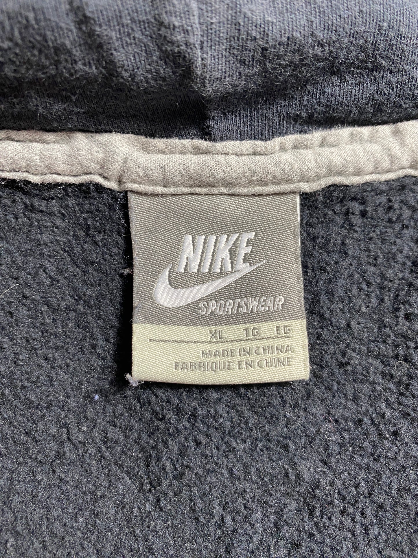 00' NIKE Size XL Vintage Zip Up Hoodie Sweat-Shirt / E9265S