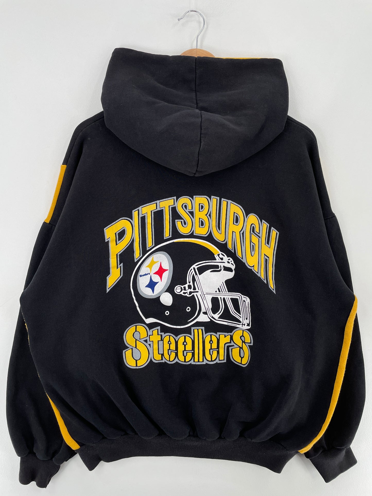 90’s PITTSBURGH STEELERS Made in USA Size XL Vintage Hoodie NFL Sweat-Shirt / F5773S