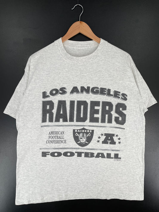 1992 LOS ANGELES RAIDERS Size Approx.XL Vintage NFL T-shirt / E7930T