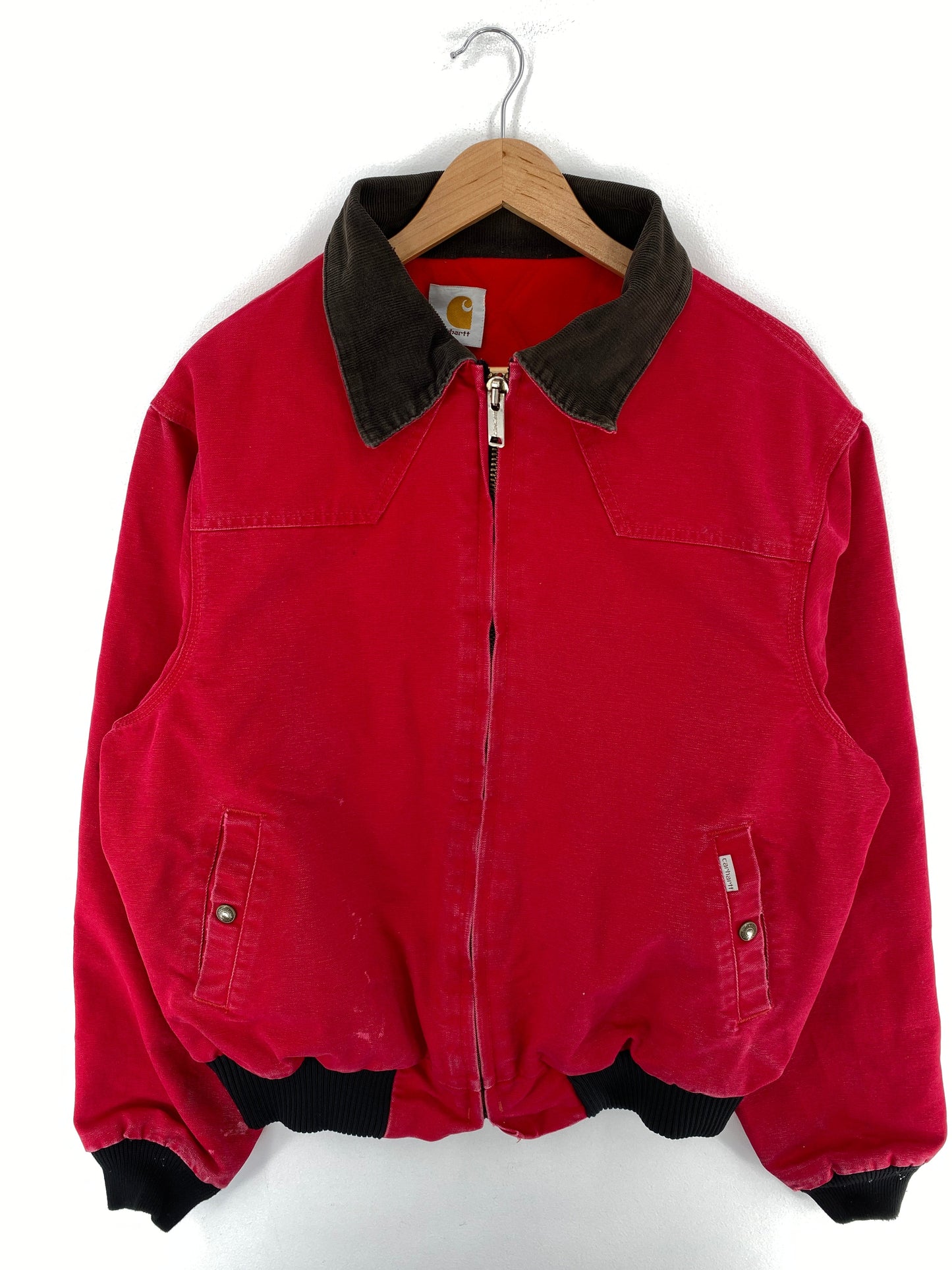 .Vintage CARHARTT Size Approx M Zip-up Duck Jacket / F2943J