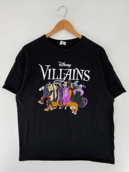 Vintage DISNEY VILLAINS Size No Tag (Approx.L) Vintage T-Shirt / E9492T