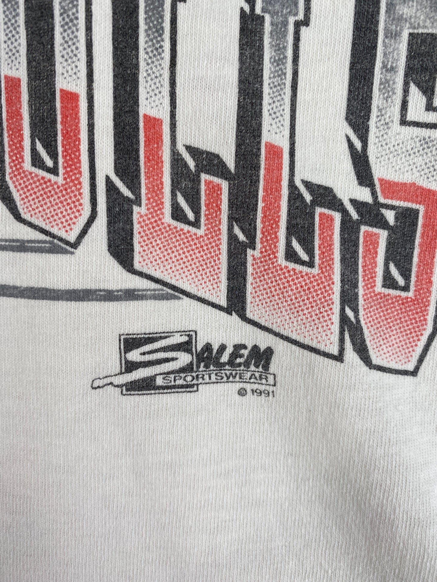 1991 SALEM x CHICAGO BULLS Size Approx.M Vintage NBA T-Shirt / E8178T