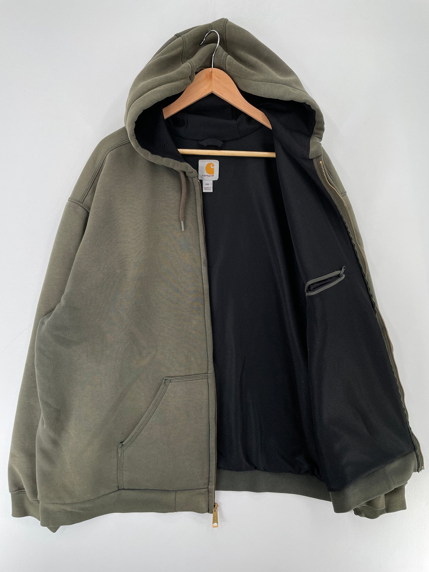Vintage CARHARTT Size XXL Zip-up Hoodie Sweat-Shirt / E7937S