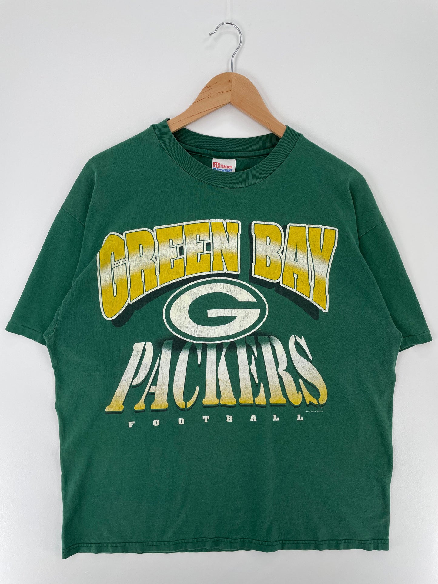 1995 GREEN BAY PACKERS Size XL Vintage NFL T-shirt / E9434T