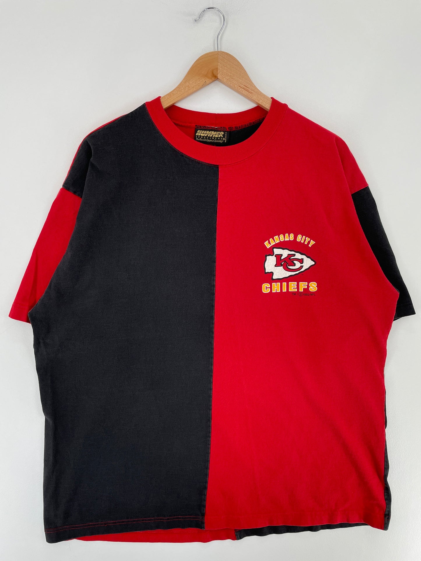 1993 KANSAS CITY CHIEFS Size Approx.XL Vintage NFL T-Shirt / F2802T