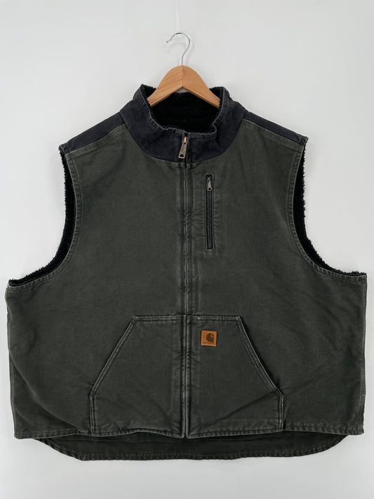 .Vintage CARHARTT Size Approx.XXXL Duck Vest / G1394J