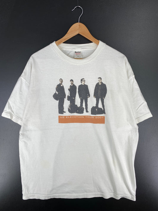 .2001 U2 ELEVATION TOUR Made in USA Size XXL Vintage Music T-Shirts /  F965T