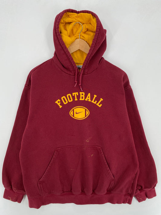 00’ NIKE FOOTBALL Size M Hoodie Vintage Sweat-Shirt / E9637S