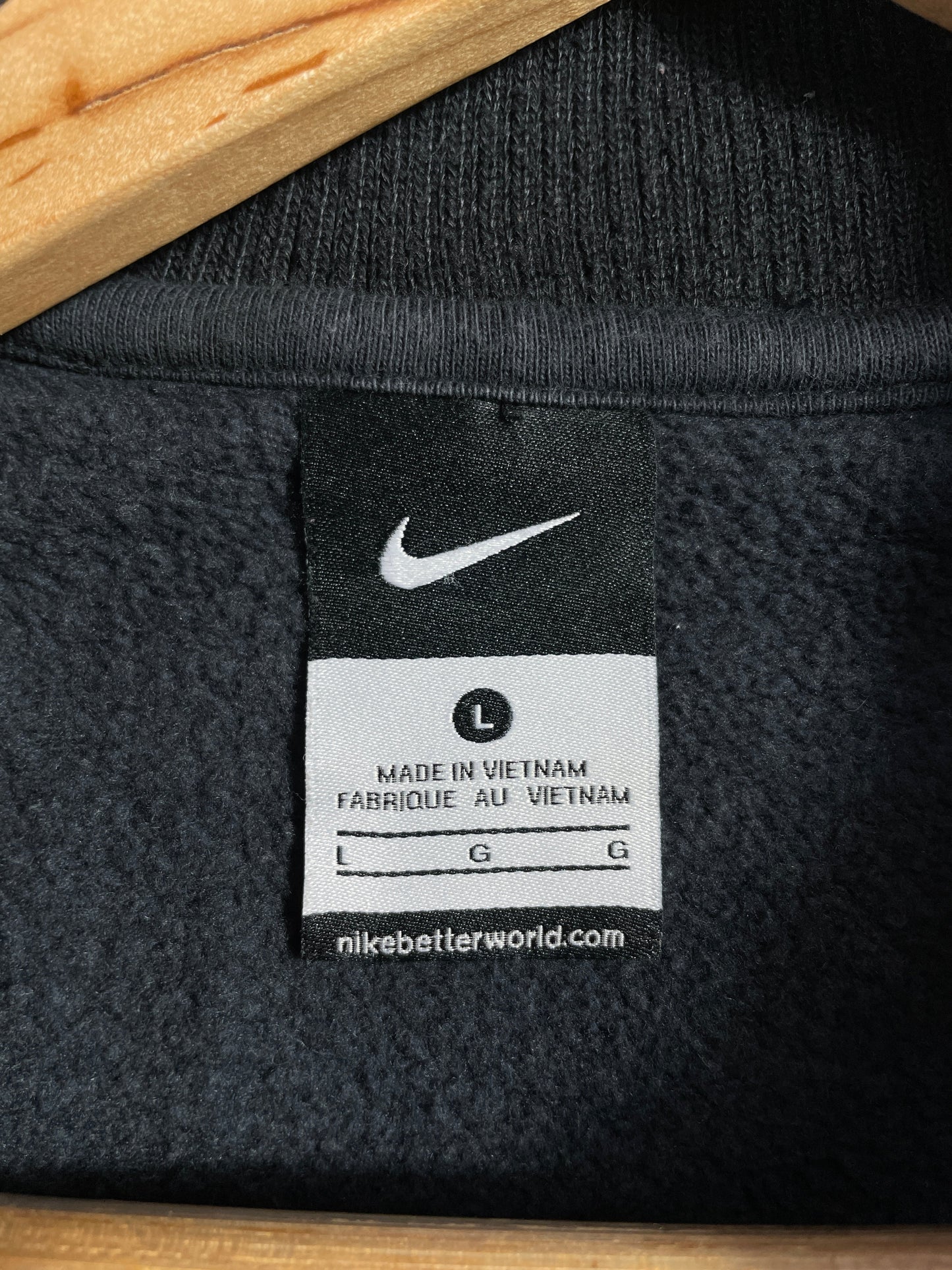 Vintage NIKE x Millersville Marauders Size L Vintage College Hal Zip-up Sweat-Shirt / G1200S