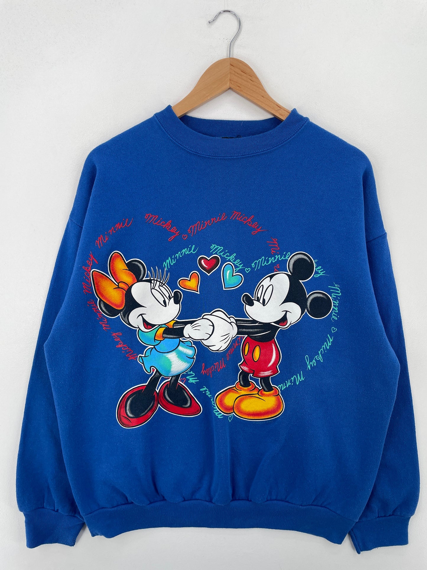 90's DISNEY MICKEY MINNIE Size XL Vintage Sweat-shirt / F2360S