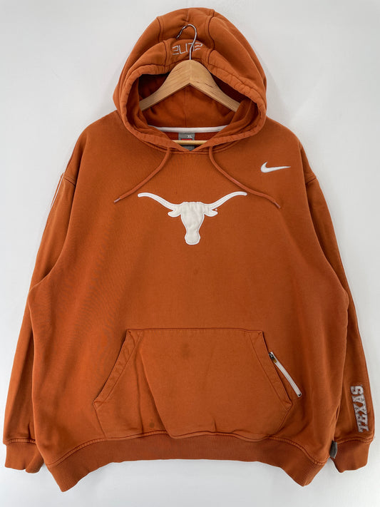 00' NIKE x TEXAS LONGHORNS Size XL Vintage College Hoodie Sweat-Shirt / F570S