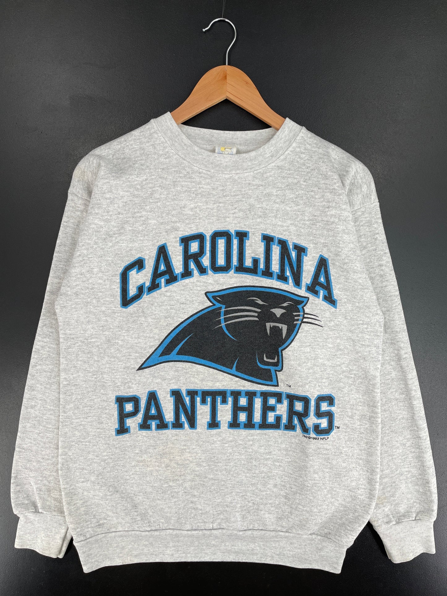 1993 CAROLINA PANTHERS Made in USA Size L Vintage NFL Sweat-shirt / F9518S