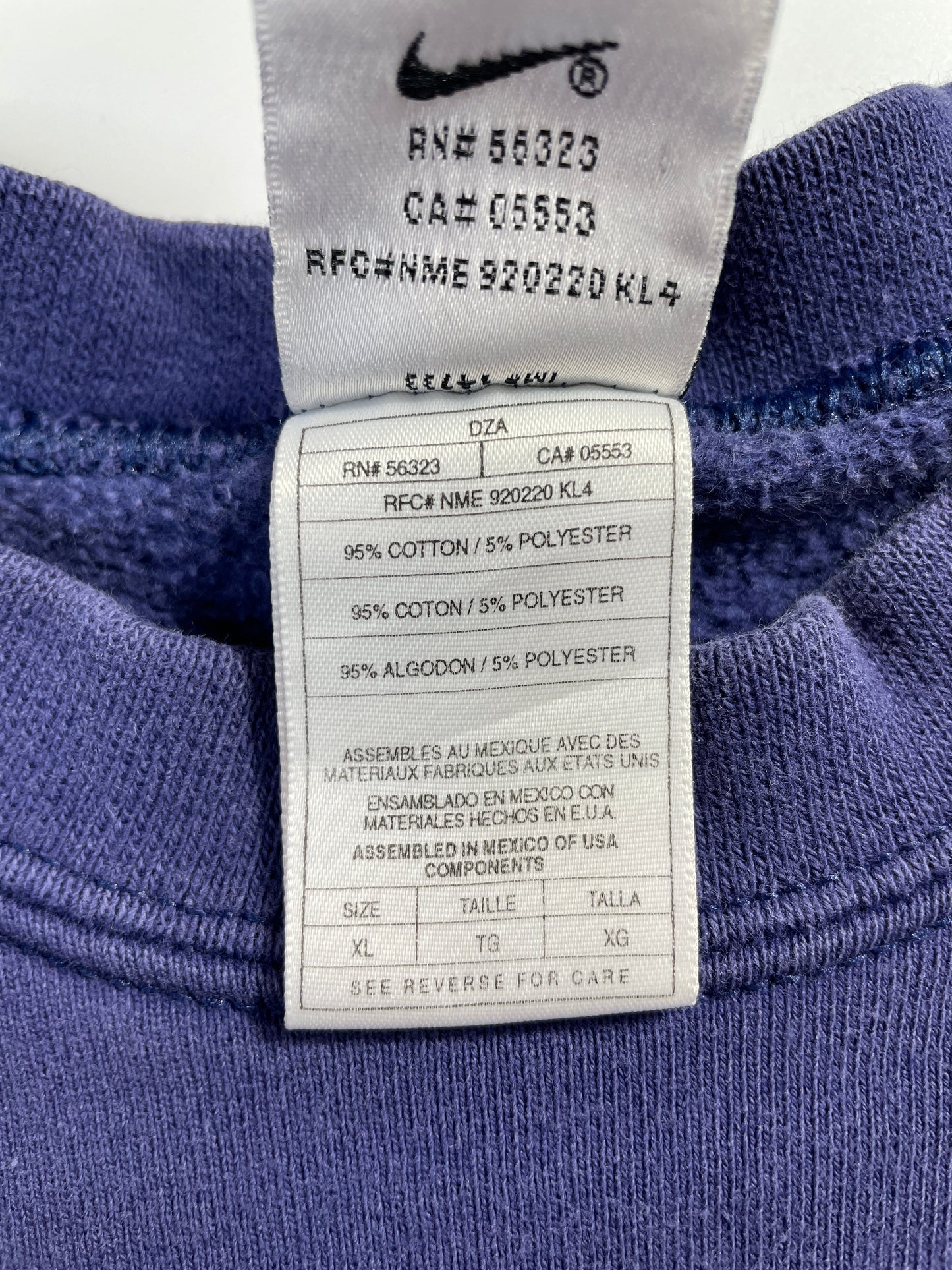 90's NIKE Size XL Vintage Sweat-Shirt / G5473S