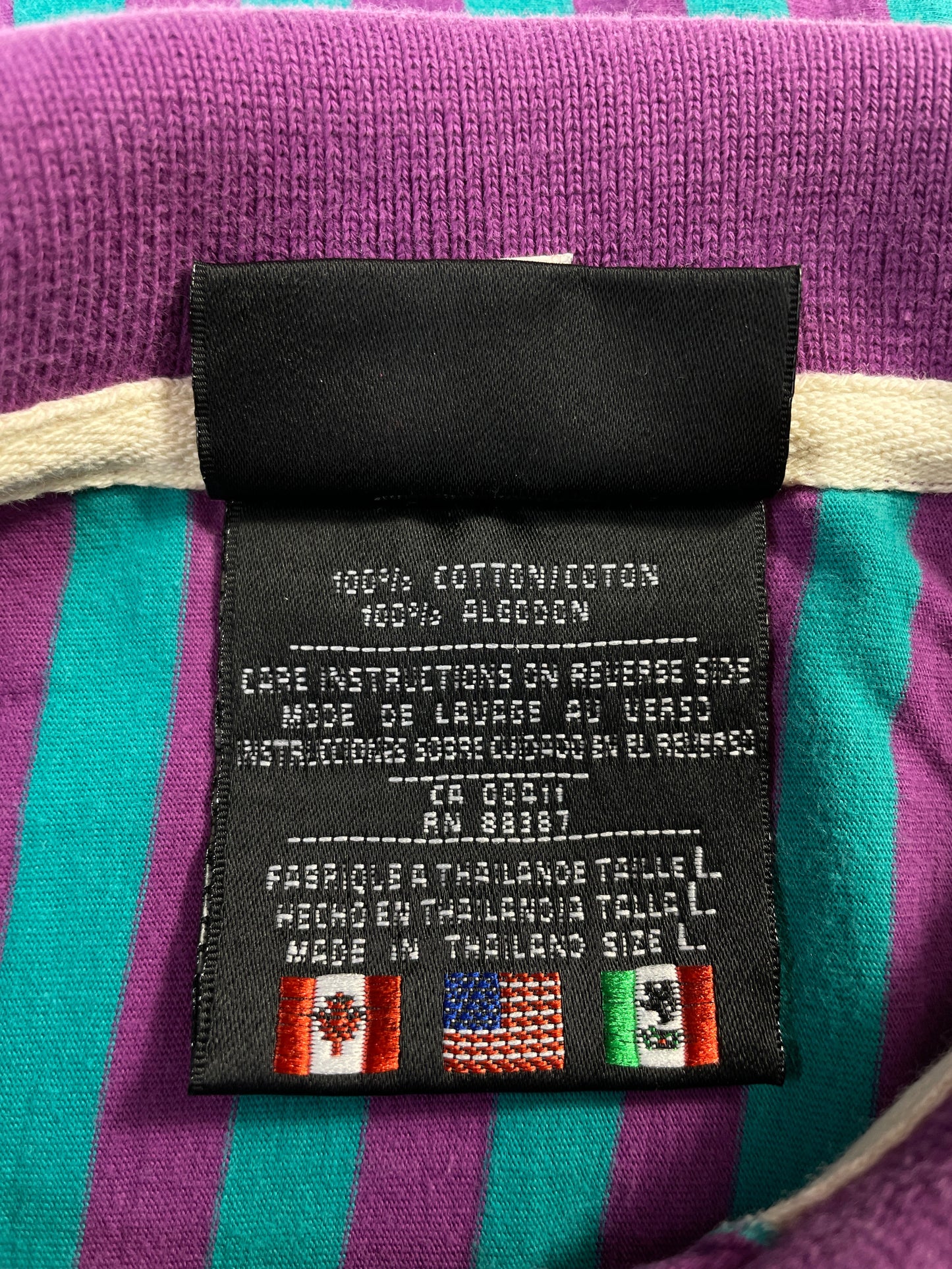 (L) 90’s ADIDAS Polo T-shirt / A0258B