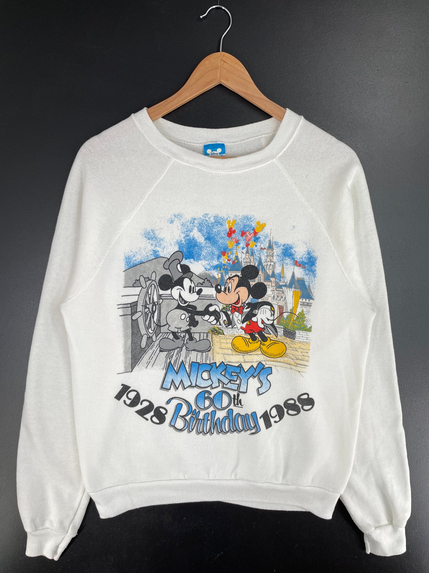 1988 DISNEY MICKEY Made in USA Size L Vintage Sweat-shirt / G935S