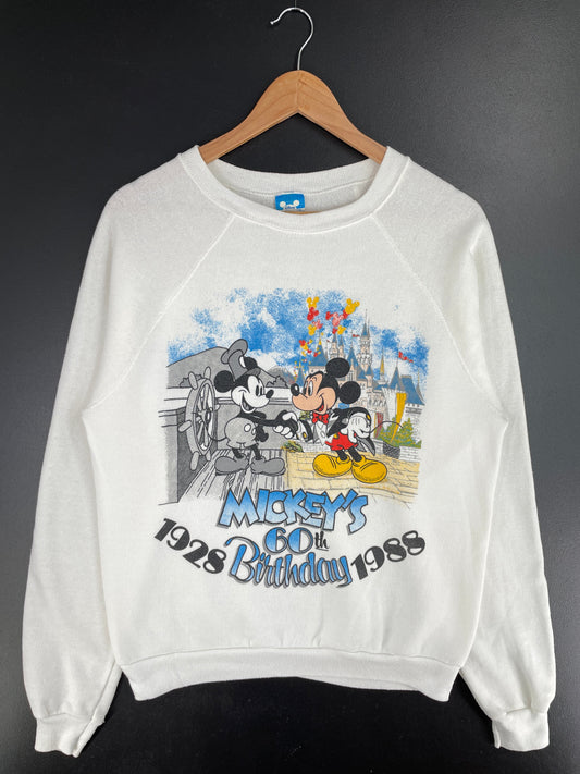 1988 DISNEY MICKEY Made in USA Size L Vintage Sweat-shirt / G935S