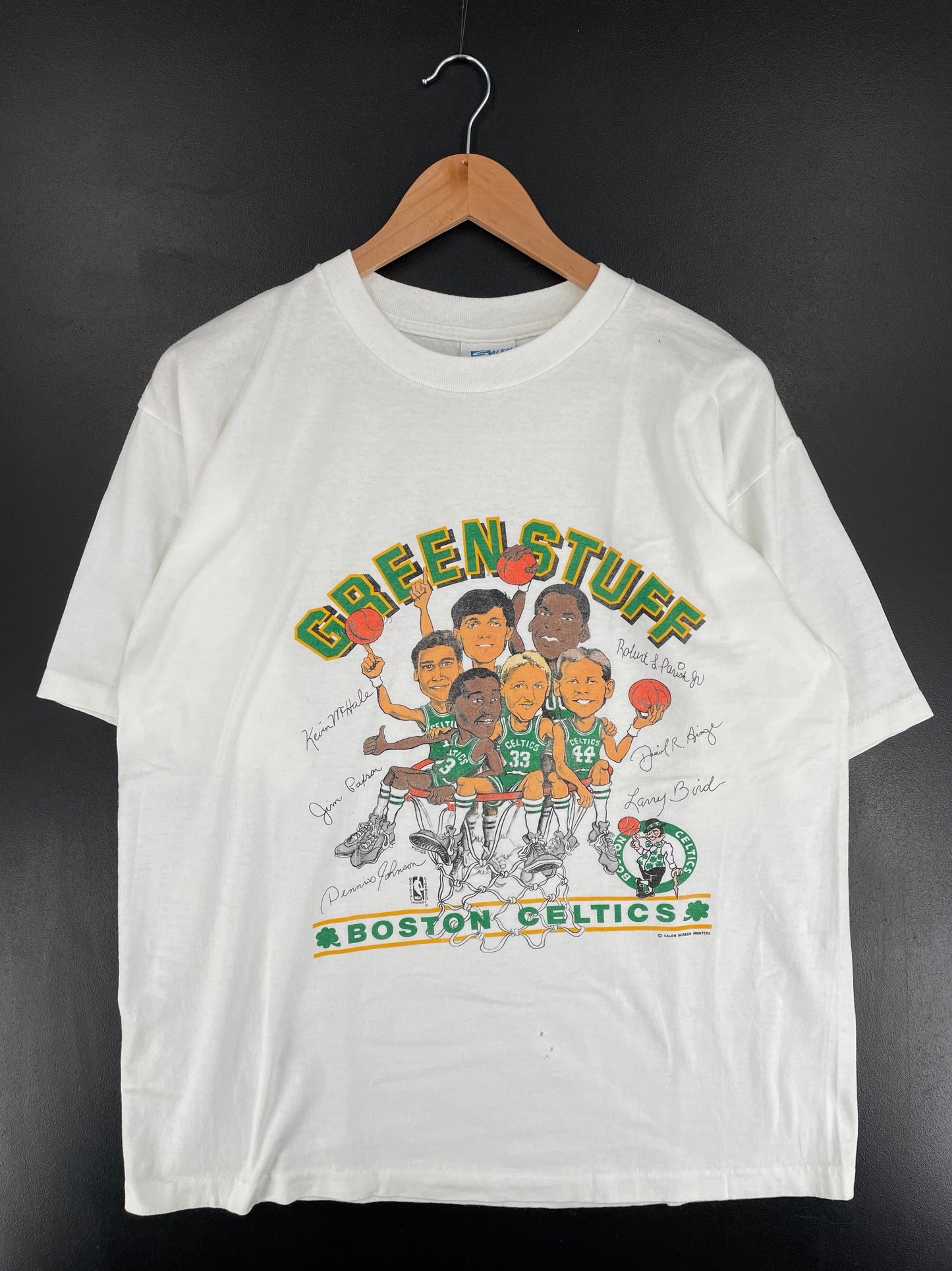 90's SALEM x BOSTON CELTICS Made in USA Size Approx.L Vintage NBA T-shirt / E8071T