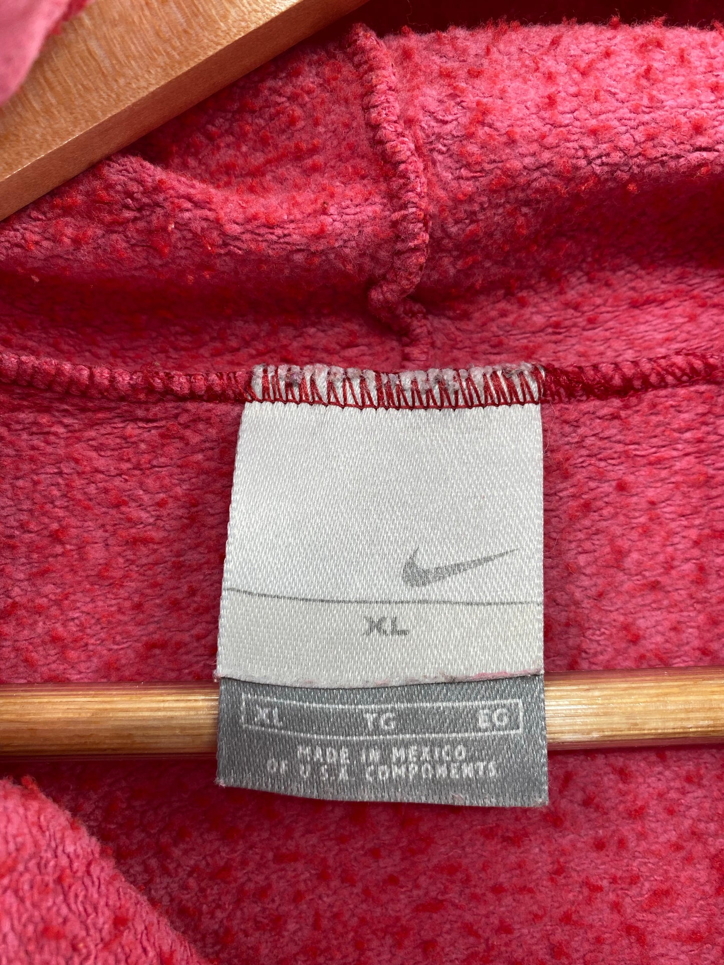 (XL) 90's NIKE CENTER SWOOSH Vintage Faded Hoodie Sweat-Shirt / A0930S