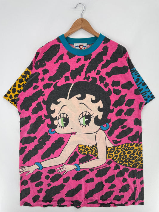 1994 BETTY BOOP Size Approx.XXL Vintage Long Length T-Shirt / F3048T