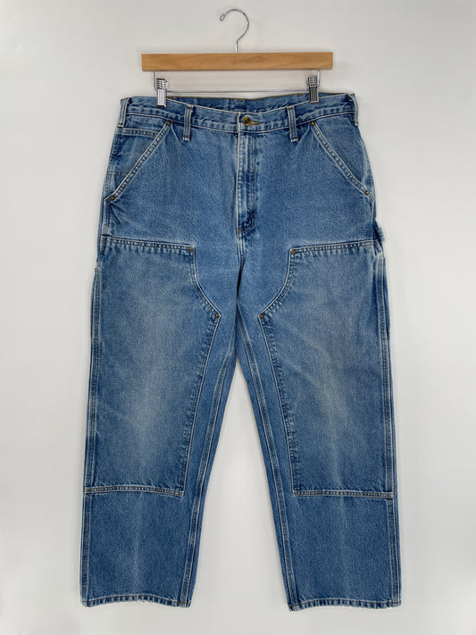 Vintage CARHARTT Size W36xL30 Double Knee Denim Pants / E7556P