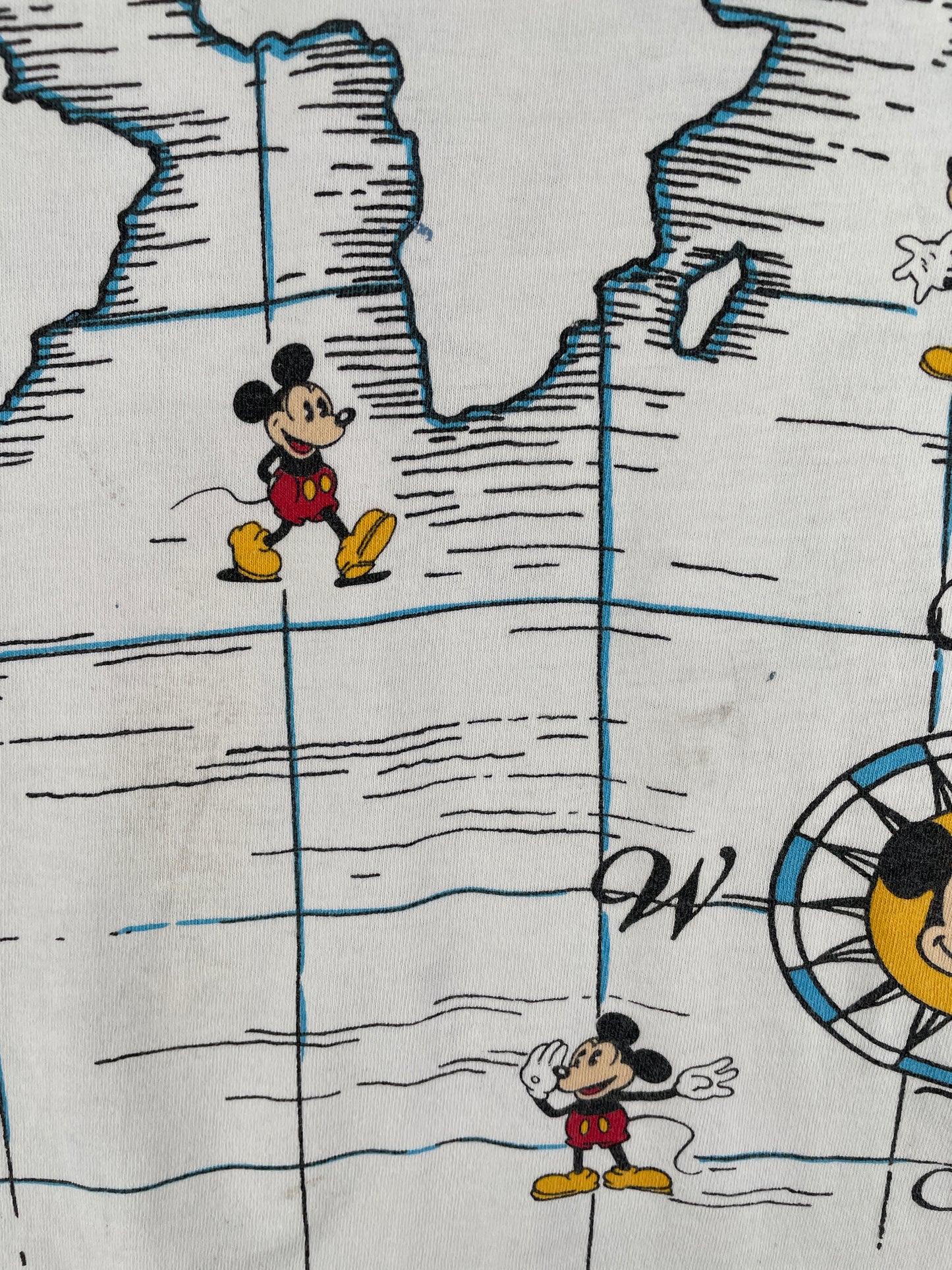 90's DISNEY MICKEY Made in USA Size Approx.XL Vintage T-Shirt / F599T