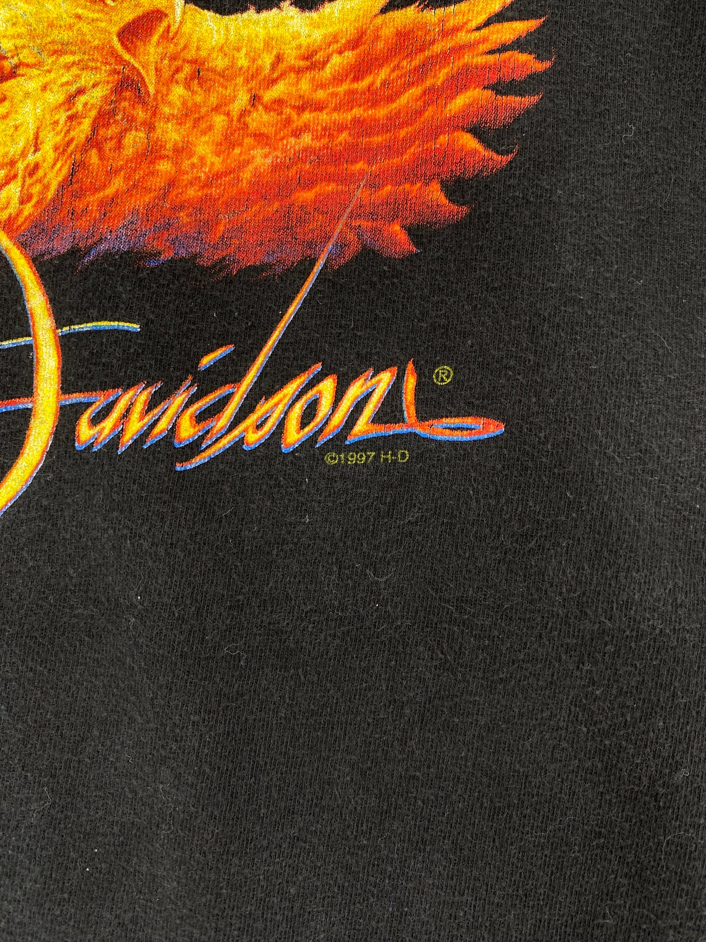 1997 HARLEY DAVIDSON Made in USA Size L Vintage T-Shirt / E8562T