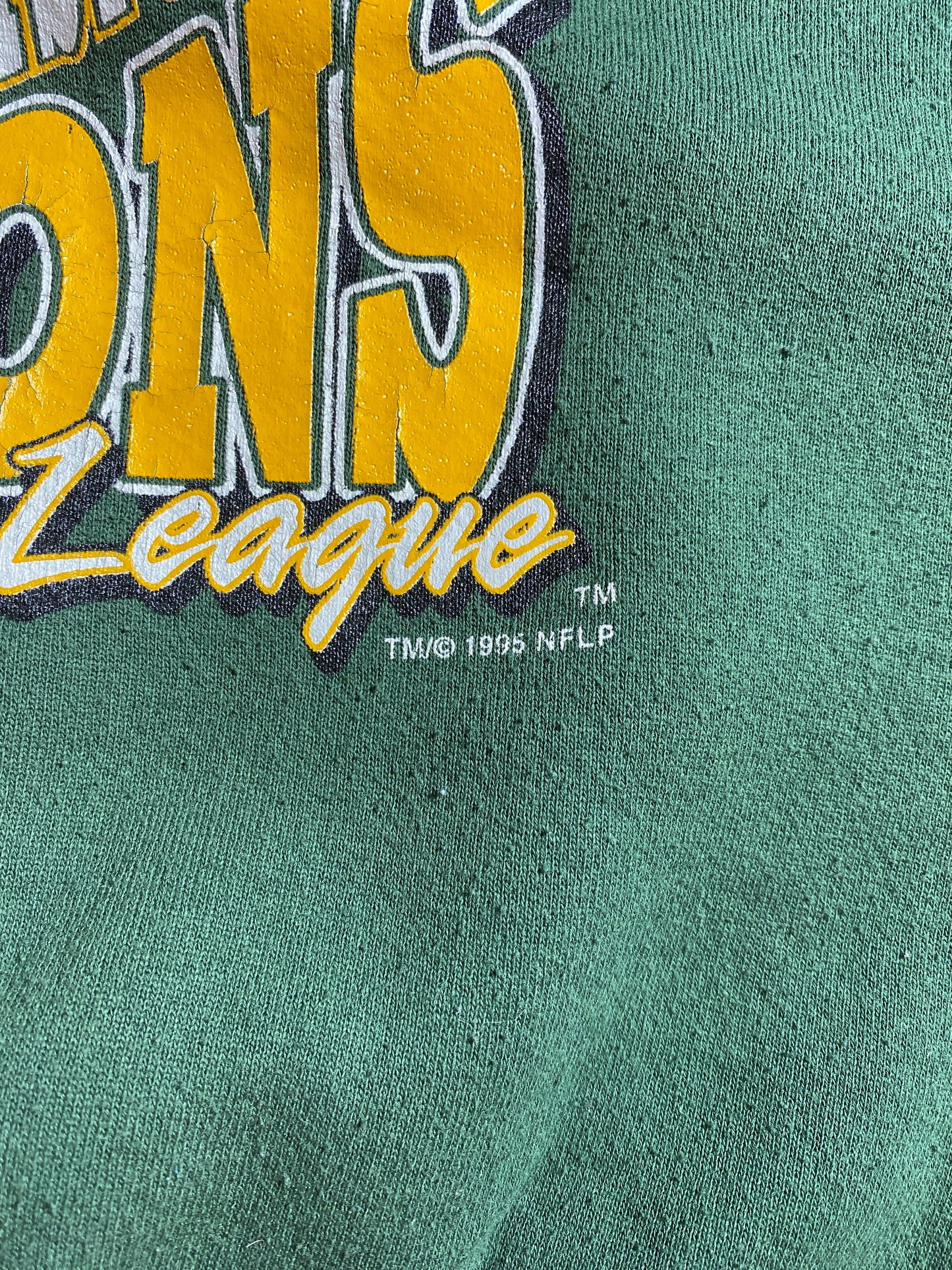 1995 GREEN BAY PACKERS Made in USA Size XL Vintage NFL Sweat-Shirt / F6514S