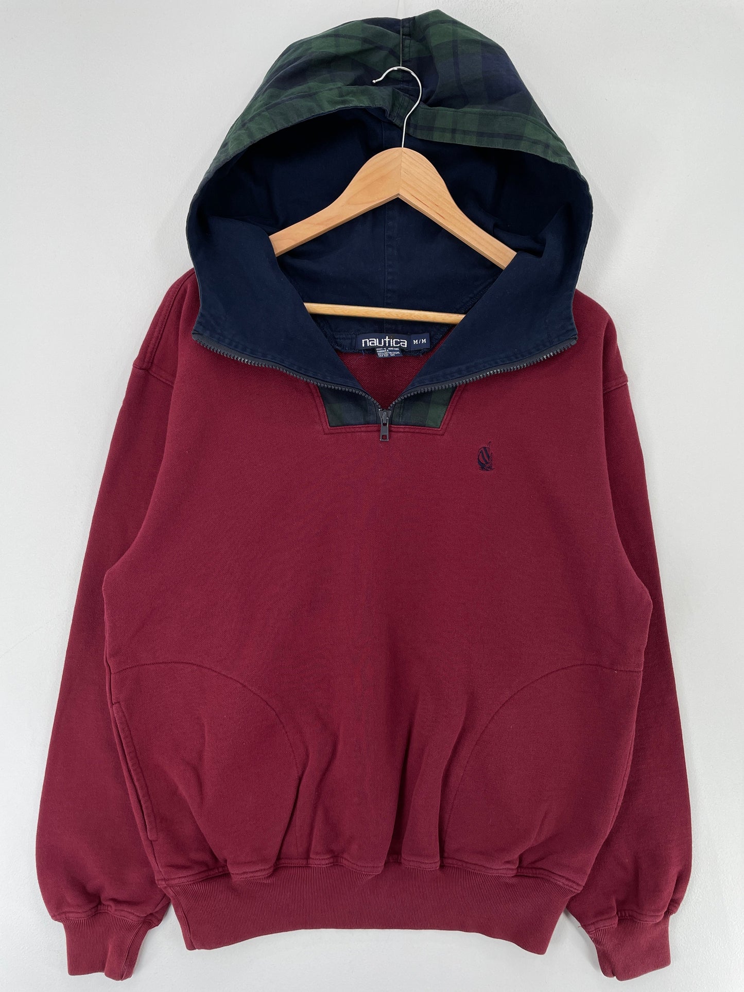 90’s NAUTICA Size M Vintage Hoodie Sweat-Shirt / F4152S