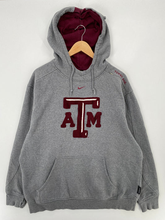 00’ NIKE x TEXAS A&M Size L Vintage College Hoodie Sweat-Shirt / F3241S