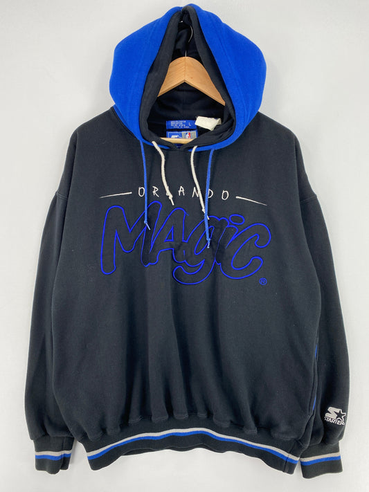 90’s STARTER x ORLAND MAGIC Size L Vintage NBA Double Hoodie Sweat-shirt / F4597S