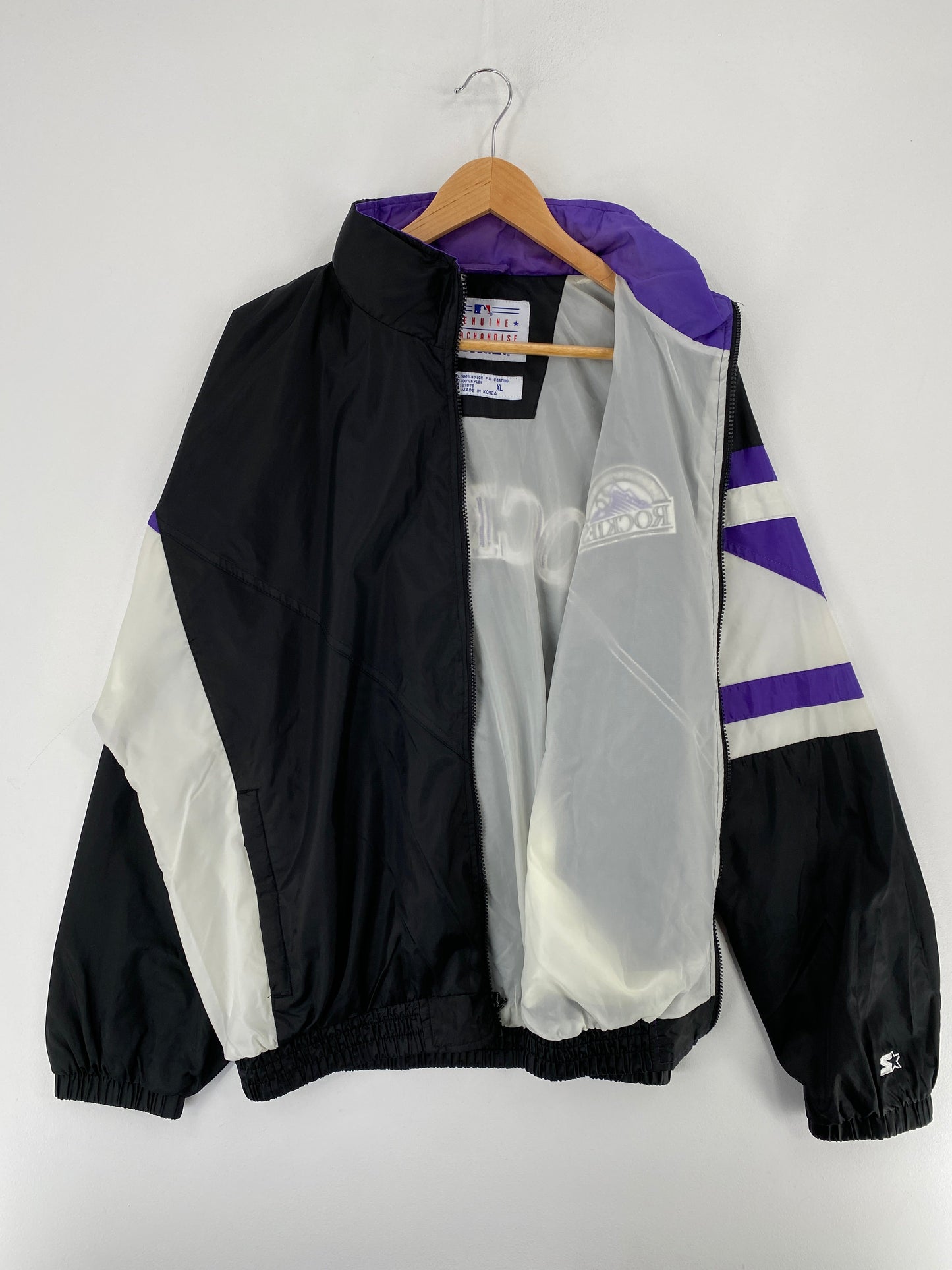 90’s STARTER x COLORADO ROCKIES Size XL MLB Nylon Jacket / F1458N