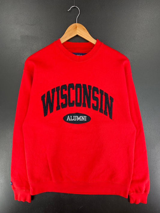 .90's WISCONSIN Size M Vintage College Sweat-Shirts / E9462S