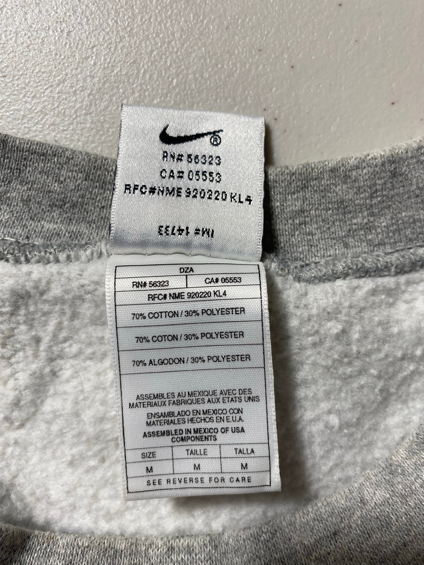 90’s NIKE MINI SWOOSH Size M Vintage Sweat-shirt / G5591S