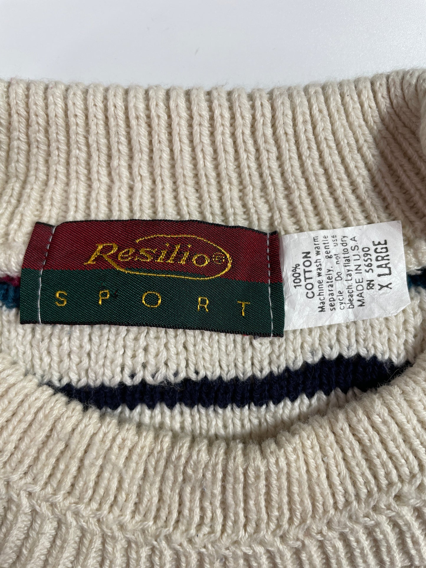 Vintage COOGI Style Size XL Cotton Knit Sweater / F5879K