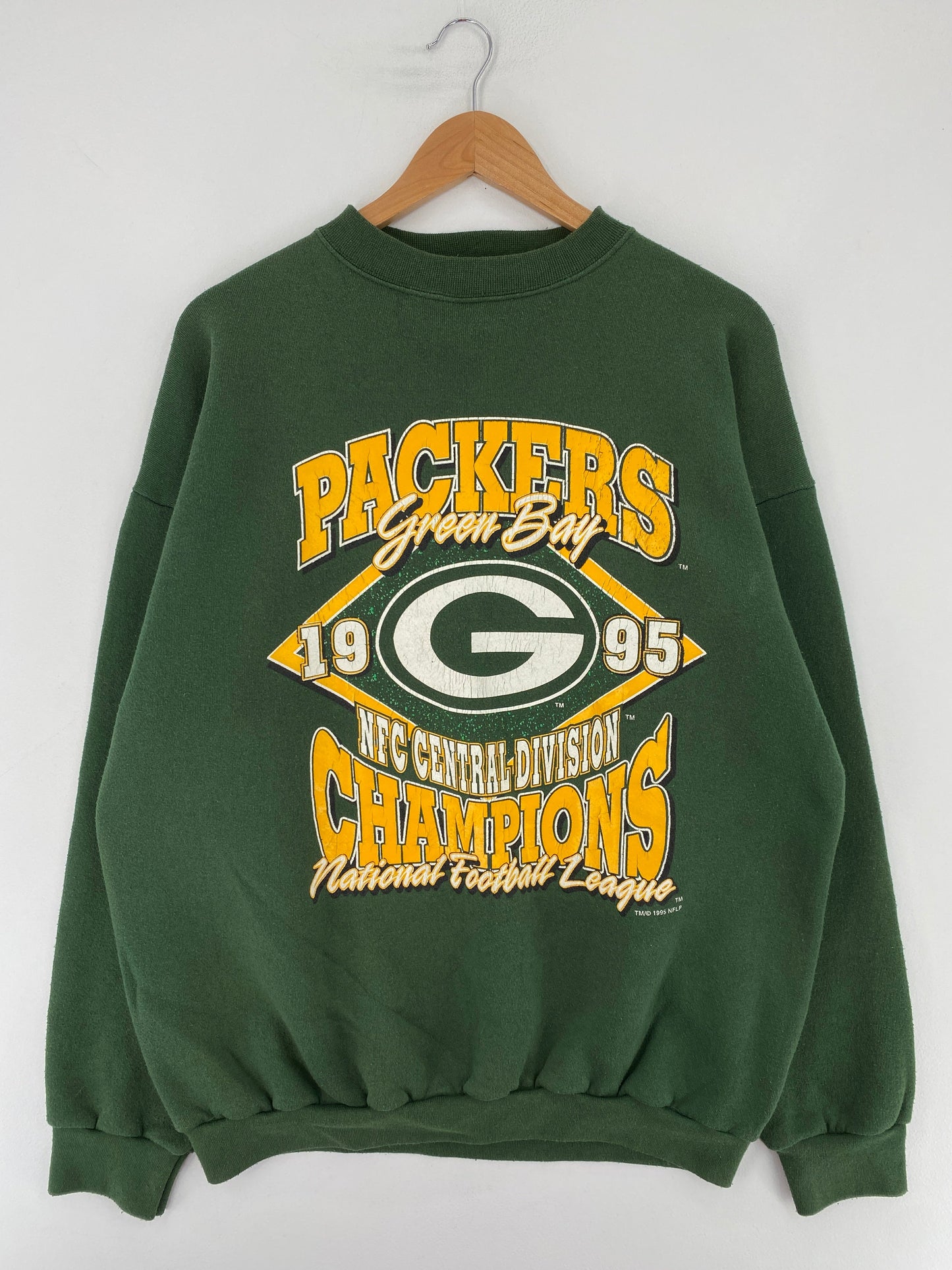 1995 GREEN BAY PACKERS Made in USA Size XL Vintage NFL Sweat-Shirt / F6514S