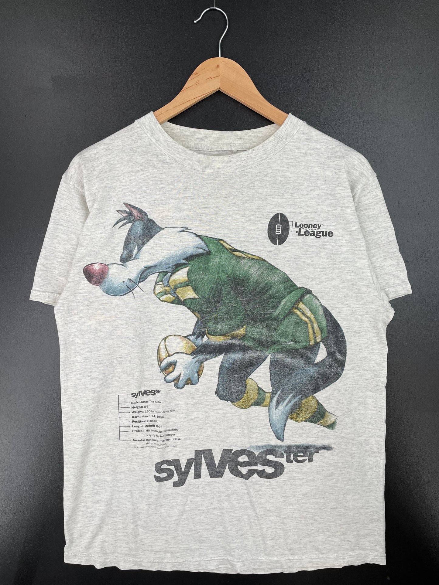 90’s LOONEY TUNES SYLVESTER Size No Tag (Approx.L) T- Shirts / G2994T