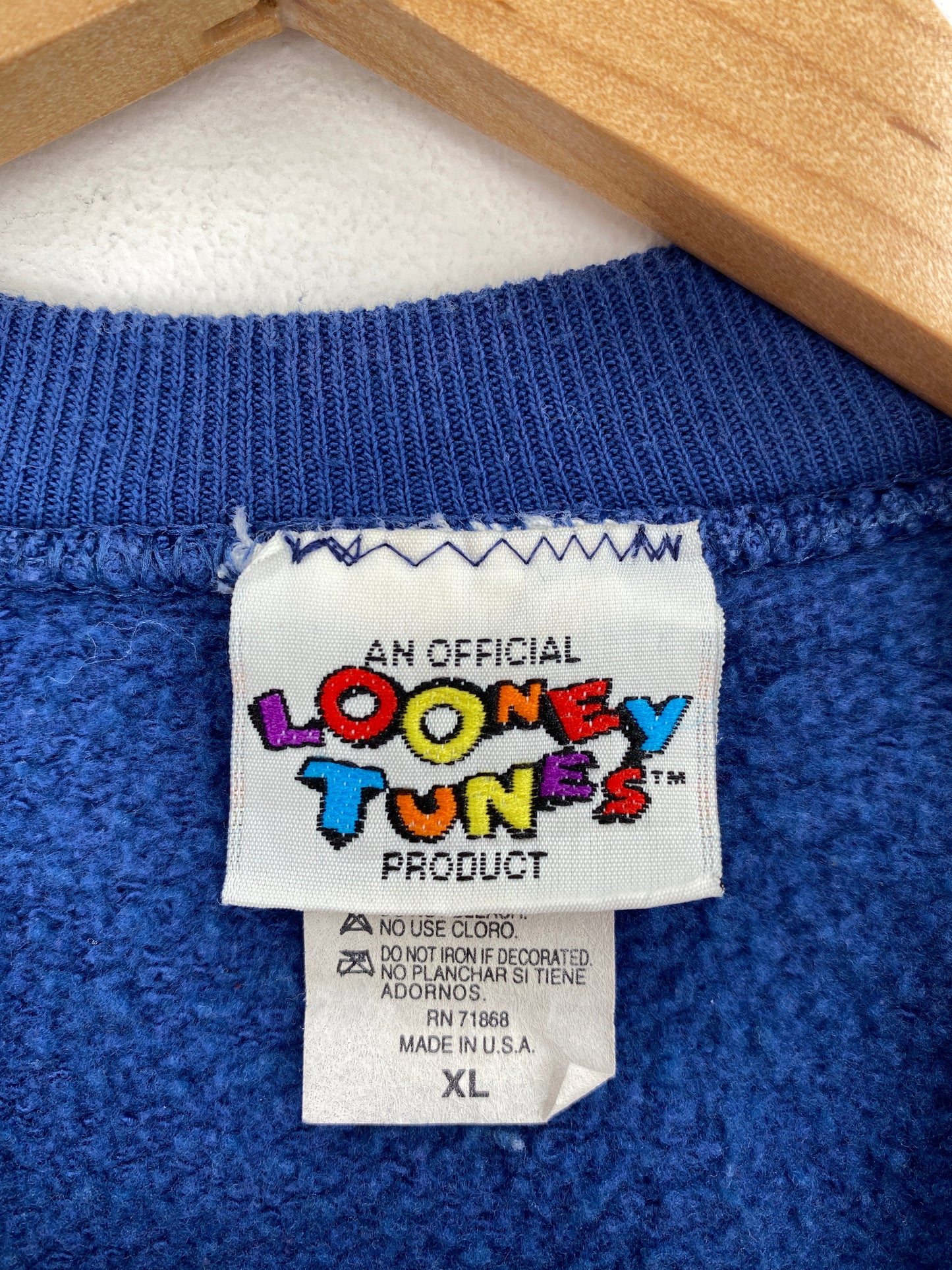 1996 LOONEY TUNES TAZ Made in USA Size XL Vintage Sweat-shirt / F6372S