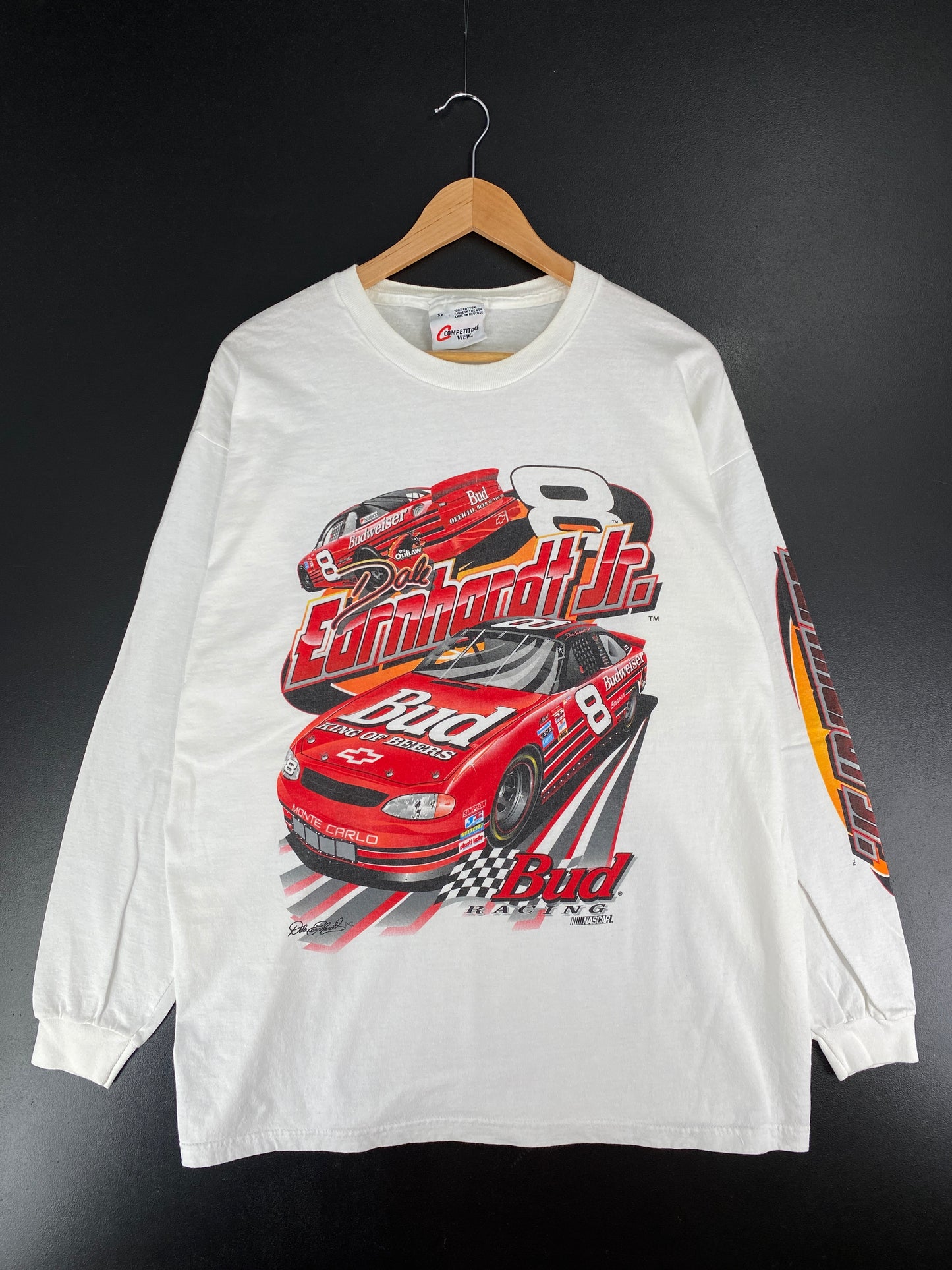 .90’s NASCAR x DALE EARNHARDT JR. Made in USA Size XL Vintage Long Sleeve T-Shirt / E7233T